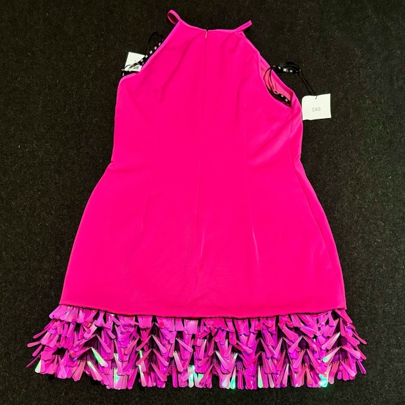 SHO Women's Slvless Crepe Dress with Sequin Detal - Picture 1 of 8